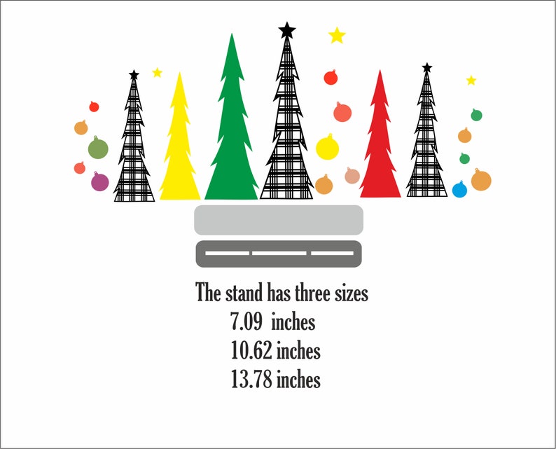 Interchangeable Christmas Tree SVG File Standing Etsy