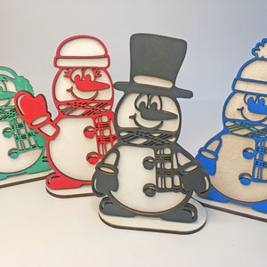 Snowman Laser Cutting File, Winter Snowman Laser Cutting File, Glowforge Laser Design SVG, Christmas Snowman SVG Laser Cutting File,