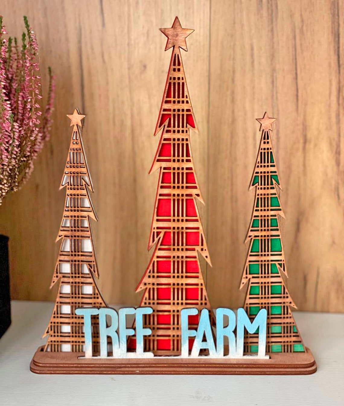 Interchangeable Christmas Tree SVG File Standing Etsy