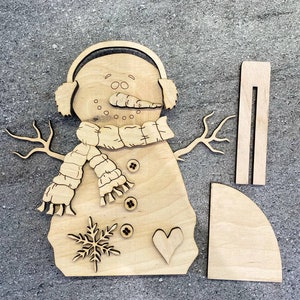 Snowman SVG Digital Download for Glowforge or Laser