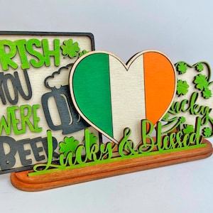 Interchangeable Stend St. Patrick&#39;s Day svg,Standing Interchangeable Stend for Patrick&#39;s Day ,farmhouse decor for laser,Glowforge svg,