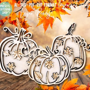 Fall Pumpkin Laser File, Pumpkin Shelf Sitter SVG, Farmhouse Pumpkin Laser Files SVG,Standing Pumpkin Laser SVG, Autumn Standing Pumpkins
