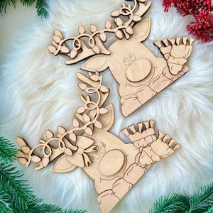Christmas Elf Hat SVG Digital Download For Glowforge or Laser, Christmas Ornament Kit,Laser Cut File,Christmas Ornament Bundle SVG File
