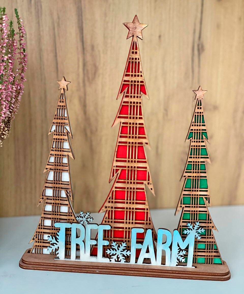 Interchangeable Christmas Tree SVG File Standing Etsy
