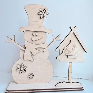 Standing Snowmen SVG ,Snowman laser cut file Let it Snow,Glowforge svg, Snowman laser , Winter SVG
