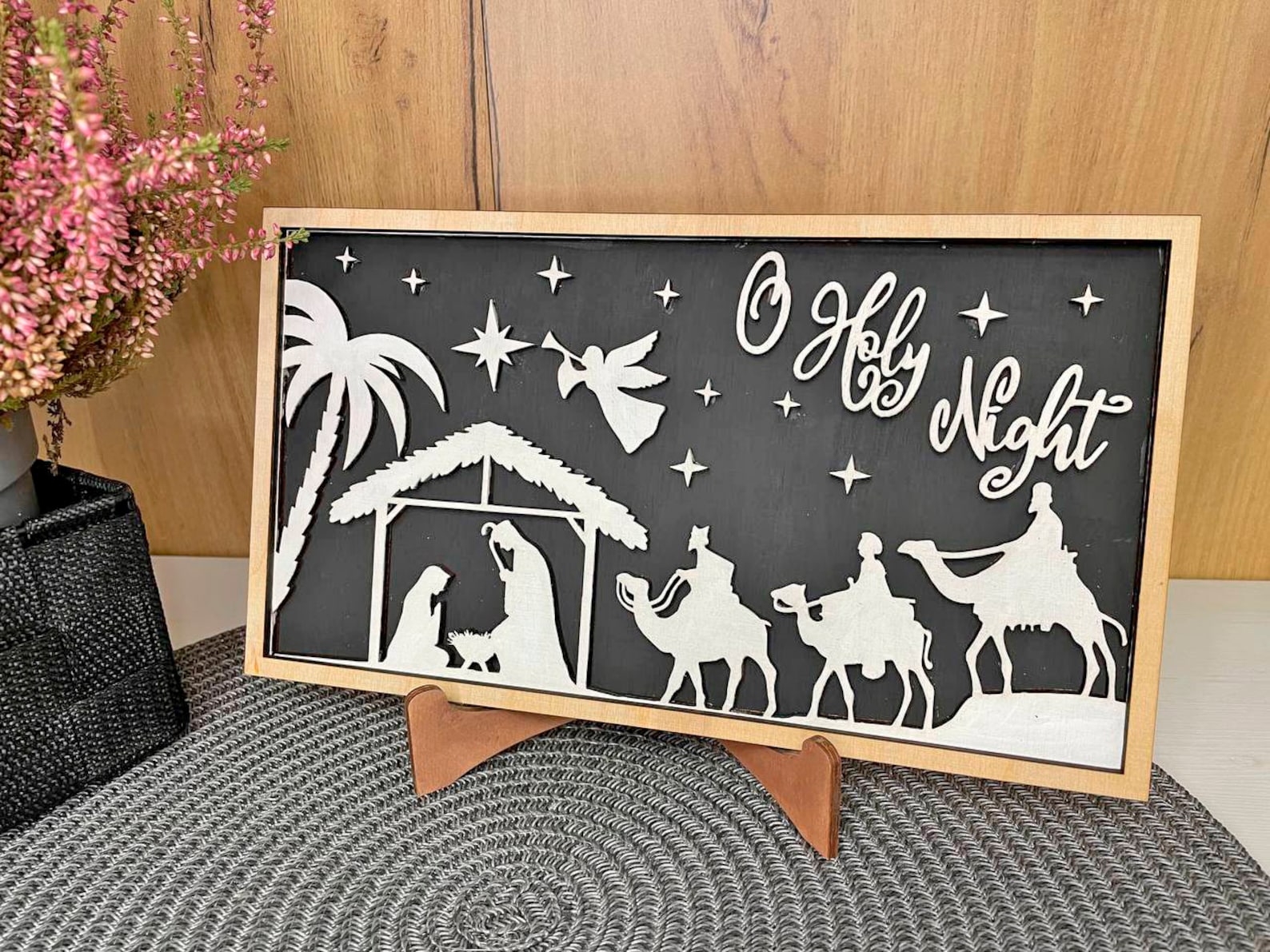 Nativity Stand Stand Christmas Nativity Laser Cut Digital File /cute Wood Nativity ...