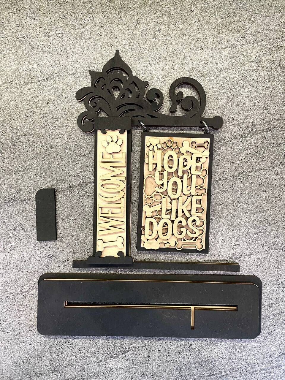 Removabe Dog Sign Post,Laser Cut Files,Dog Svg,Pet sign,laser cut svg,dog decor home
