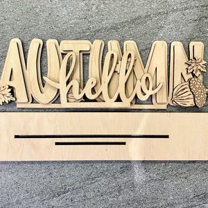 Herfst woordblok SVG, lasergesneden bestand, Glowforge, manteldecor svg, herfstbladeren svg woordblok SVG, SVG-bestand