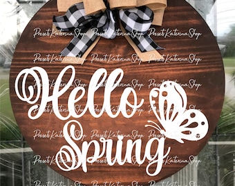 Spring welcome sign svg, Easter sign SVG,Spring Welcome svg, Glowforge files, laser cut file,Mother's Day svg,Spring round sign SVG