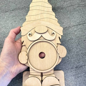 Interchangeable Standing Gnome Jar Sign Frame Svg,glowforge , Round ...