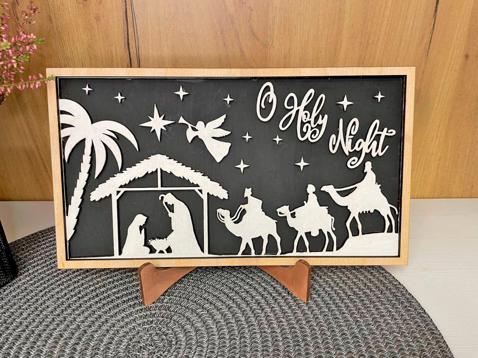 Nativity Stand Stand Christmas Nativity Laser Cut Digital File /cute Wood Nativity ...