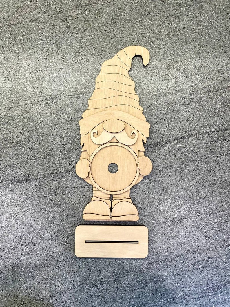 Interchangeable Standing Gnome Jar Sign Frame Svg,glowforge , Round ...
