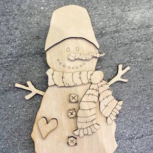 Snowman SVG Digital Download for Glowforge or Laser