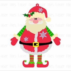 Santa Shelf Laser Cut File,Christmas Design Laser File,Glowforge Laser Design SVG,Christmas Shelf Laser Cut Design SVG,