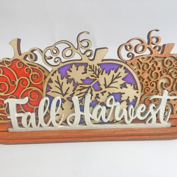 Interchangeable Stend Fall Harvest, Standing Interchangeable Stend for Fall,farmhouse decor for laser,Glowforge svg,Glowforge cut file,