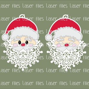 Santa ornament svg ,Christmas ornament svg , stocking tag svg ,Cute Santa svg ,Laser Cutting File ,Christmas decorations