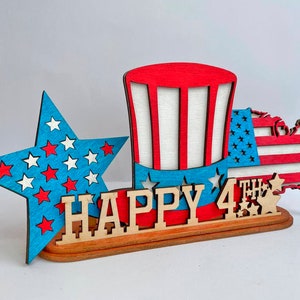 Interchangeable Stend July 4th svg,Standing Interchangeable Stend for July 4th ,farmhouse decor for laser,Glowforge svg,Glowforge cut file,
