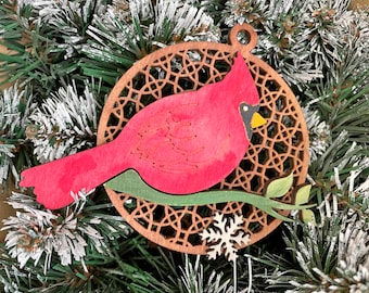 Christmas Ornament Set of 2 SVG Digital Download for Glowforge,Cardinal Ornament,Always with you Ornament svg
