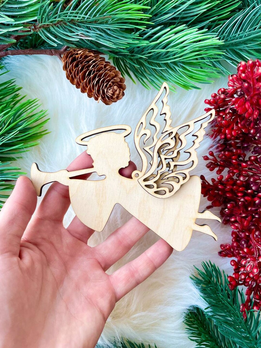Angel Christmas Tree Topper SVG, Laser Cut Angels,christmas 2024 Laser