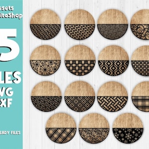 Door Hanger Bundle Svg, Welcome Sign, Vector File, Wood Cutting dxf,Patterned Door Hanger Svg, SVG Template Bundle,