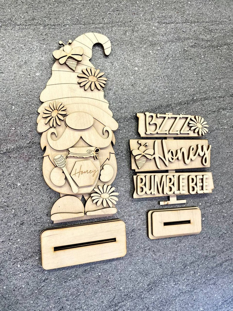 Bee Gnome SVG File ,standing Bee Gnome SVG File, Laser Cut File ...