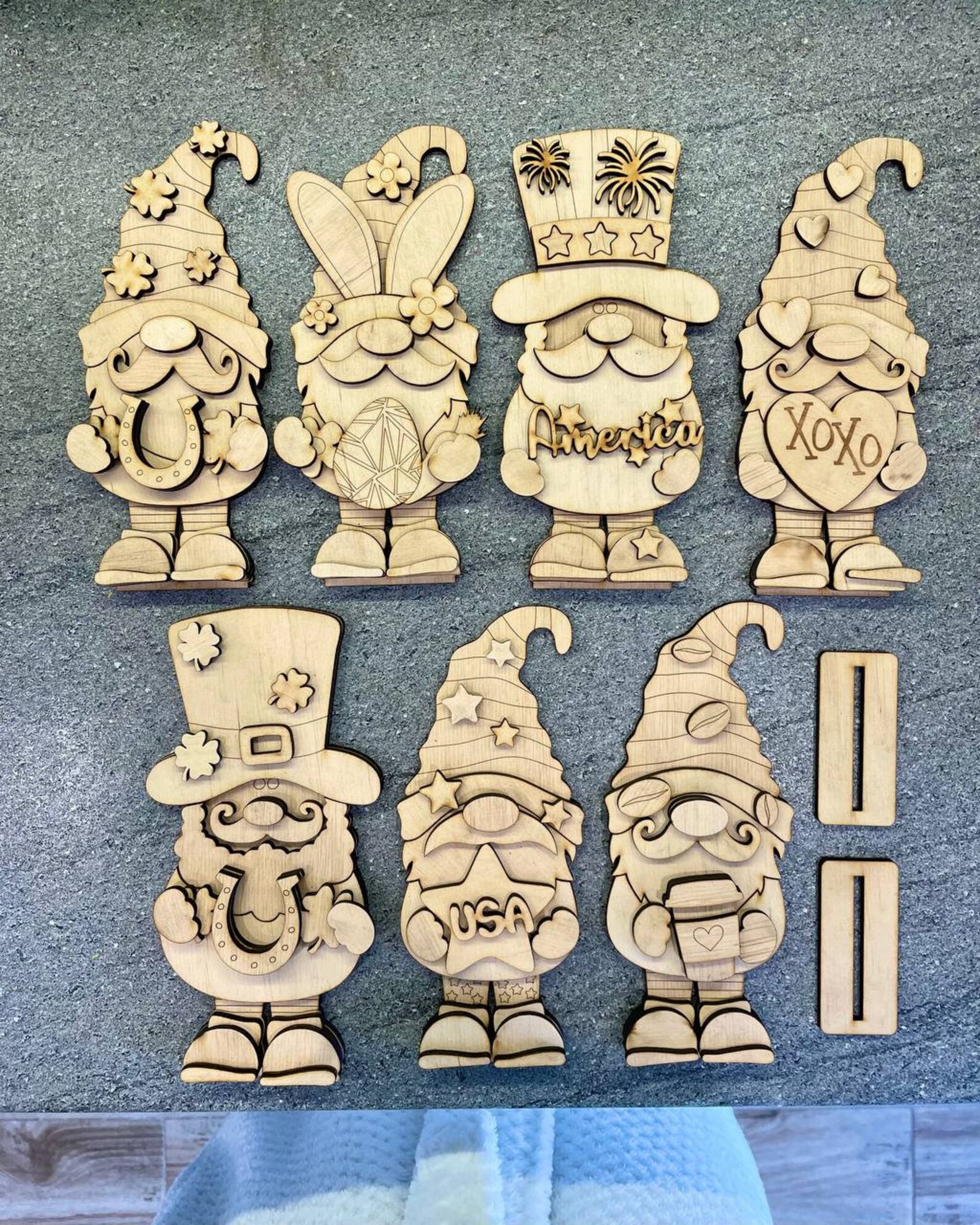 Gnome Bundle SVG File,glowforge ,gnome SVG Laser Cut File ,gnome Shelf ...