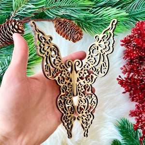 3D 蝶 svg、Glowforge またはレーザー用の SVG デジタル ダウンロード、3D svg ファイル