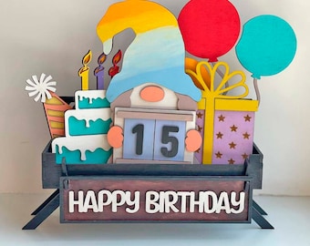Stend intercambiable para cumpleaños, Stend intercambiable para cumpleaños, decoración de granja para láser, Glowforge svg