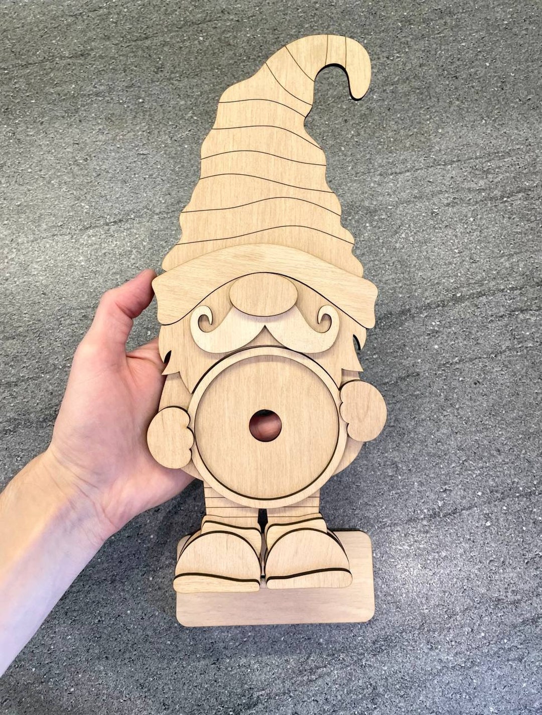 Interchangeable Standing Gnome Jar Sign Frame Svg,glowforge , Round ...
