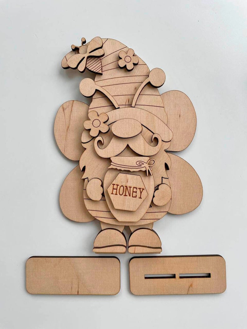 Bee Gnome SVG File ,standing Bee Gnome SVG File, Laser Cut File ...