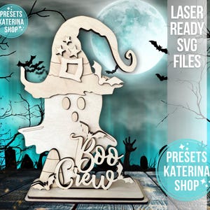 Halloween Shelf Sitter SVG File | Halloween SVG File | Glowforge | Bats | Halloween SVG | Boo Svg | Halloween | Laser Cut File