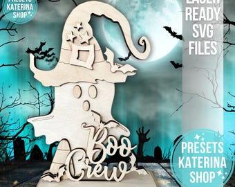 Halloween Shelf Sitter SVG File | Halloween SVG File | Glowforge | Bats | Halloween SVG | Boo Svg | Halloween | Laser Cut File
