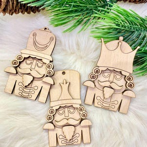Pacote de arquivo SVG de enfeite de Natal quebra-nozes, enfeite de Natal SVG, quebra-nozes a laser SVG, arquivo de corte a laser
