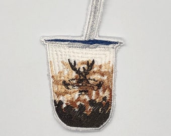 Bubble Tea Embroidery Design: Moose Inspiration (Digital Download)