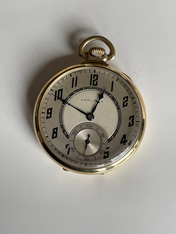 1938 Hamilton 912 Pocket Watch 14 kt Yellow Gold