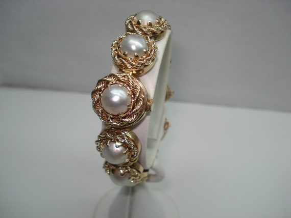 14 Kt Gold Art Deco Ladies Baroque Pearl Hidden F… - image 3