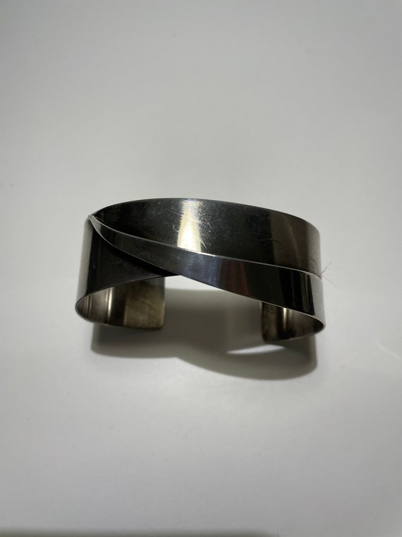 Brutalist Alfred Karram’s Sterling Silver  Cuff B… - image 2