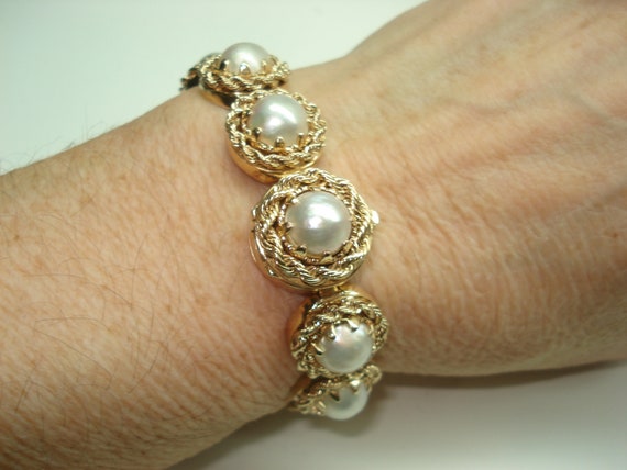 14 Kt Gold Art Deco Ladies Baroque Pearl Hidden F… - image 1