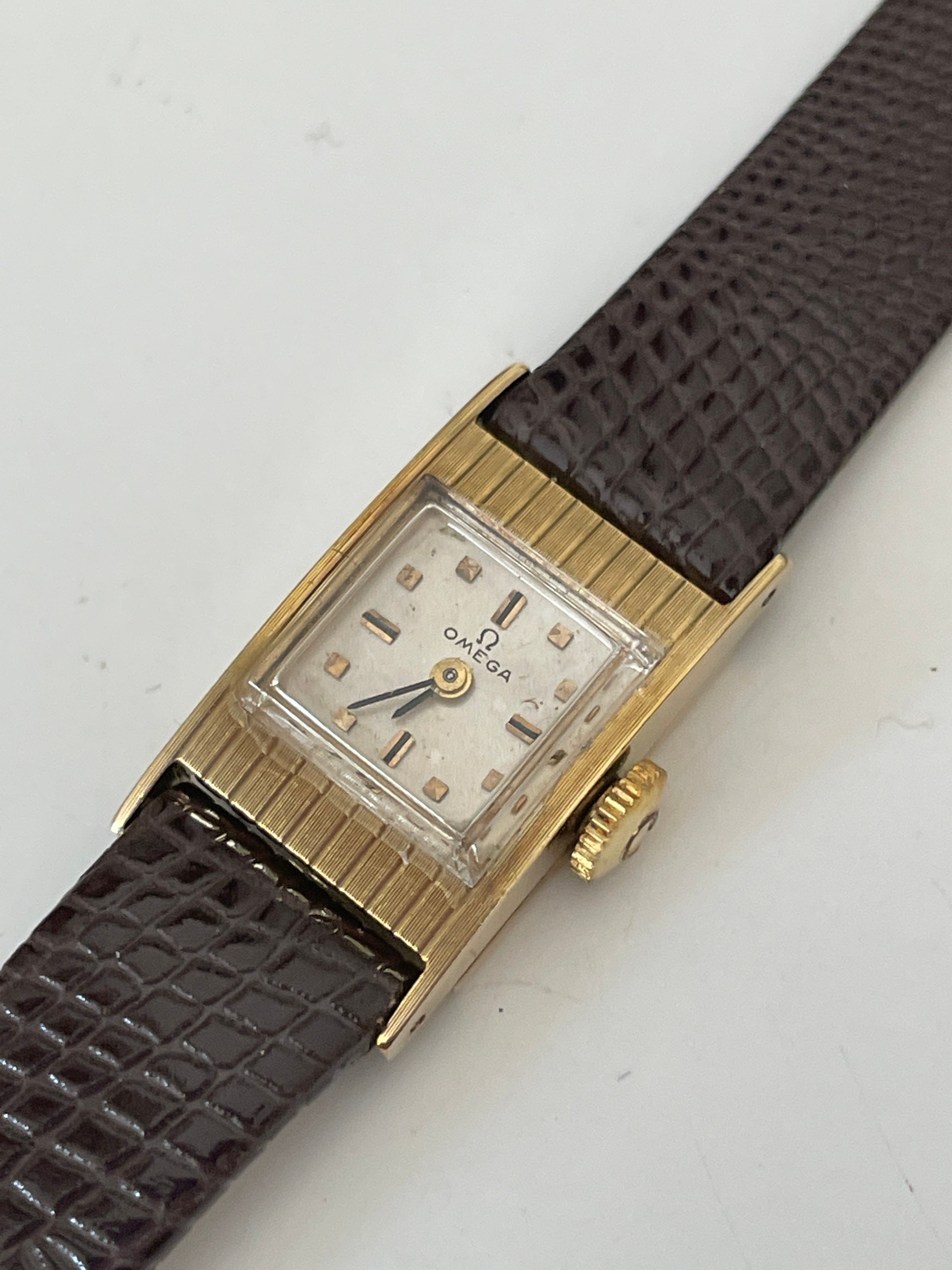 Ladies omega watch 14k gold sale