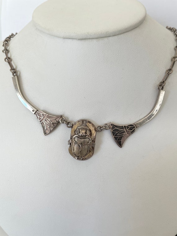 Scarab Rhinestone Choker Necklace — Blue Blood Metal
