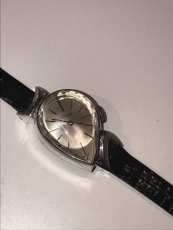 LeCoultre 14Kt White Gold Teardrop Ladies Wristwa… - image 1