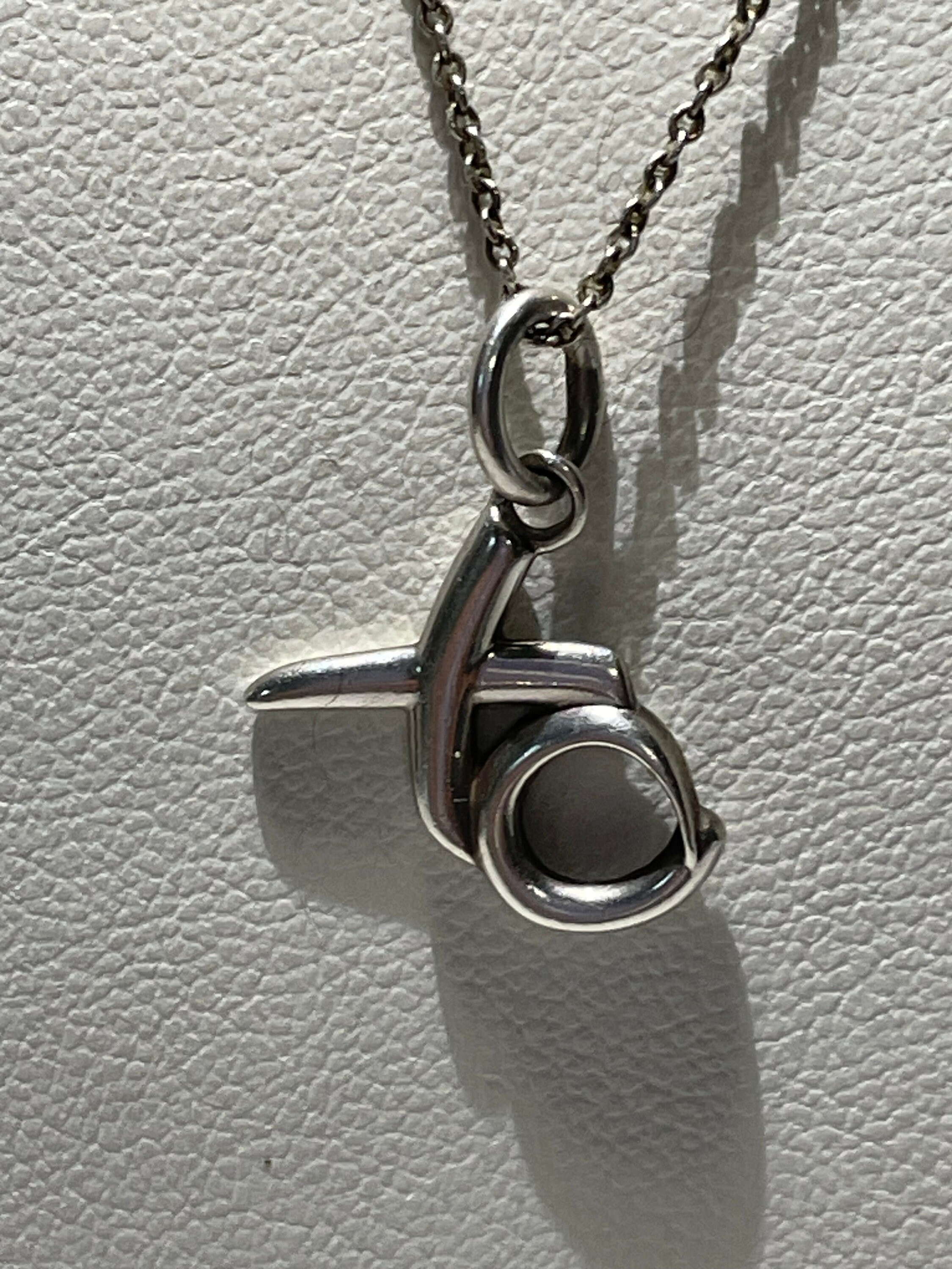 Tiffany & Co Silver Paloma Picasso Graffiti Kiss LOVE XO Pendant