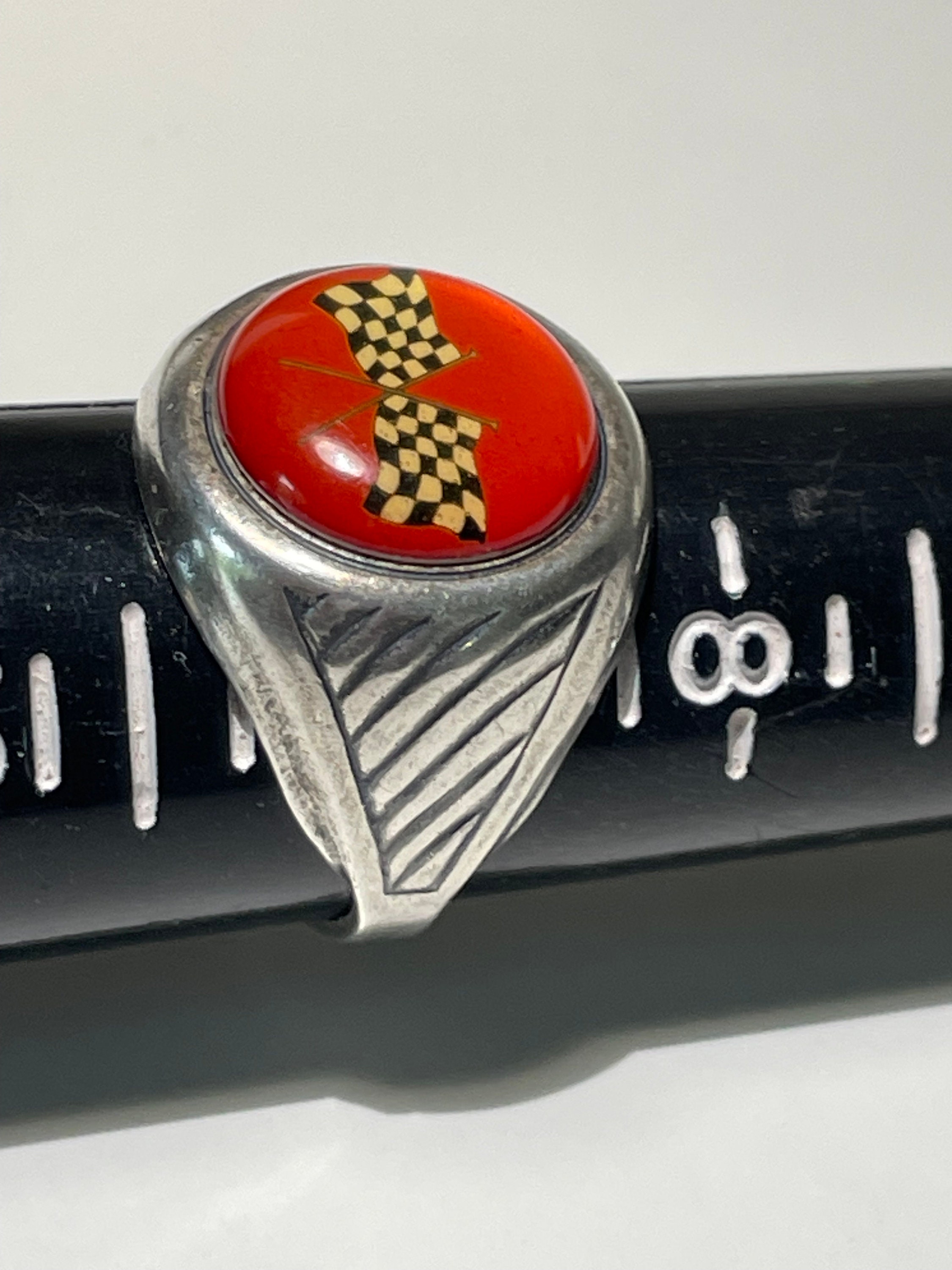 Winky + Dutch Vintage Competition Racing Flags Ring - Etsy