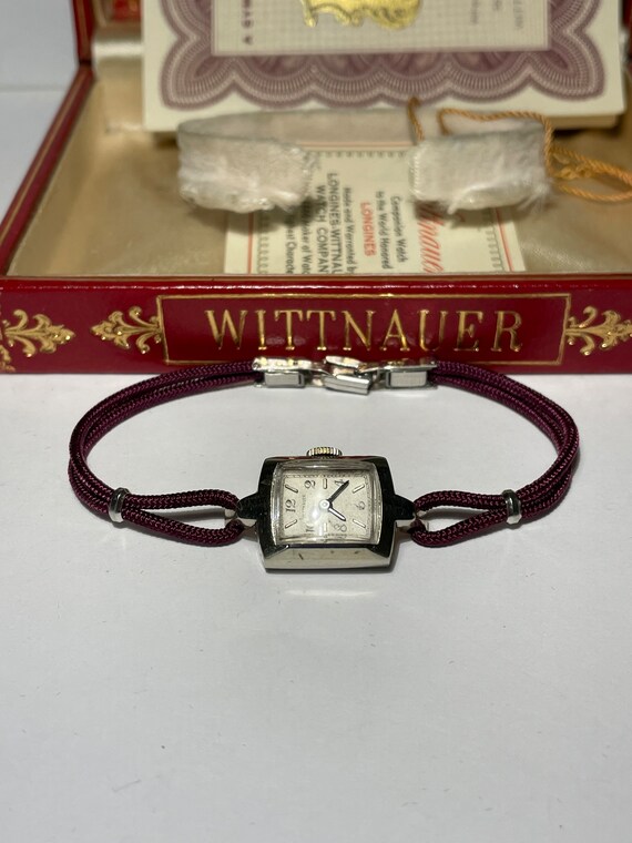 Wittnauer 14 kt White Gold Ladies Vintage Wristwa… - image 6