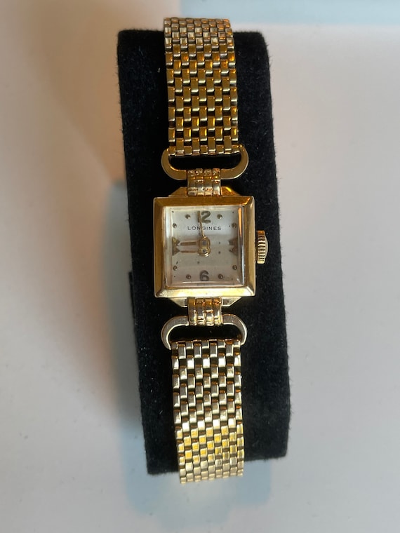 Vintage Longines 14Kt Yellow Gold Ladies Bracelet… - image 1