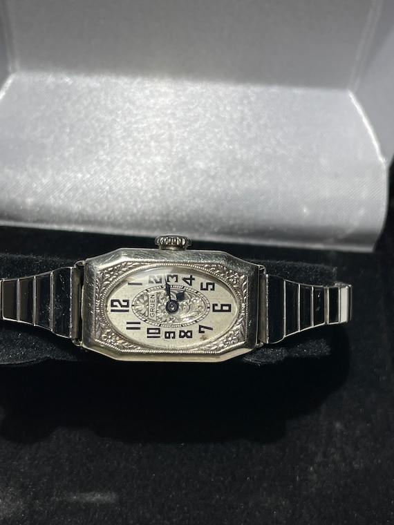 Art Deco 14 Kt White Gold Ladies Gruen Wristwatch - Etsy