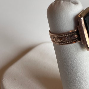 Victorian 10 kt Rose Gold Black Cameo Ring size 4 bild 6