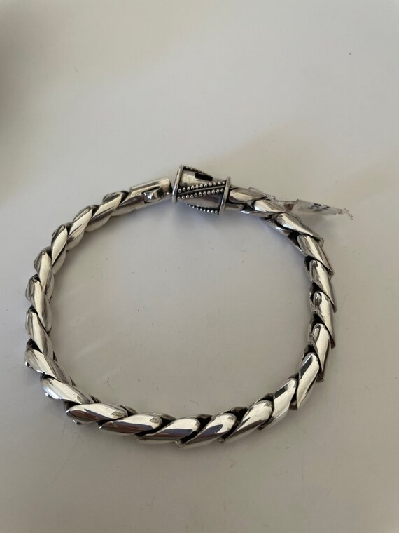 Bali Designer Sterling Silver Fancy Twisted Link … - image 4