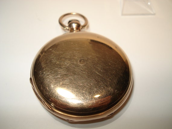 18 Kt Gold Antique 18 Size Hunt Case Pocket Watch… - image 3