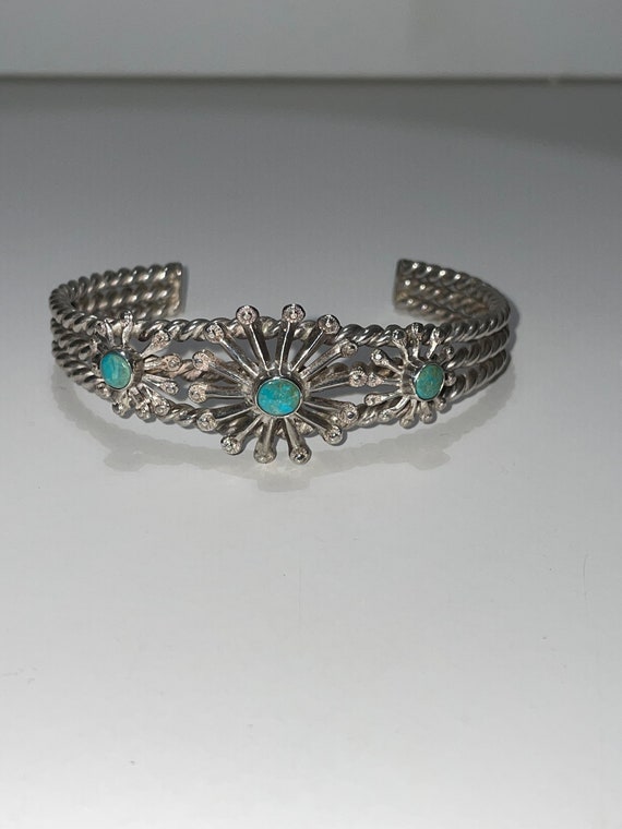 Antique Native American Sterling Silver Turquoise 